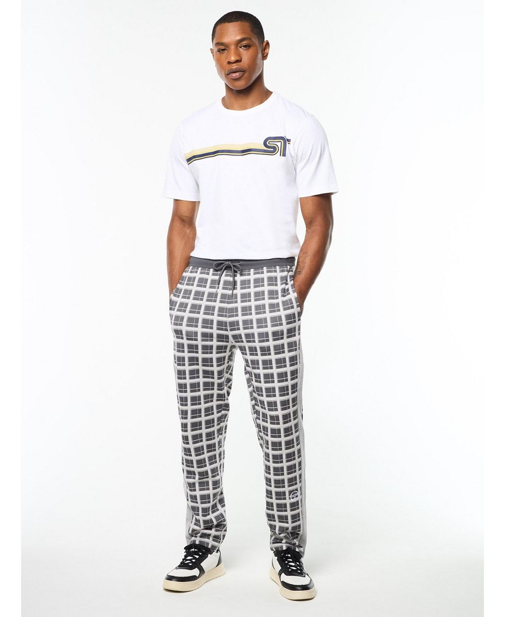 Sergio Tacchini Мужские спортивные брюки Damarindo в клетку, прямой крой