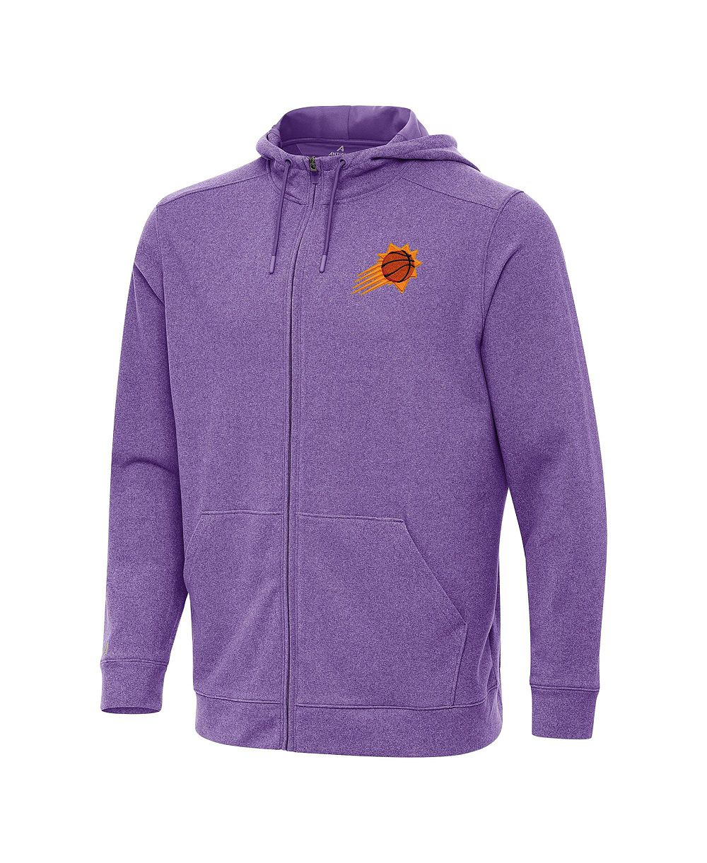 Antigua Men's Heather Purple Phoenix Suns Effortless Full-Zip Hoodie Jacket