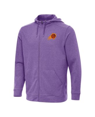 Antigua Men's Heather Purple Phoenix Suns Effortless Full-Zip Hoodie Jacket