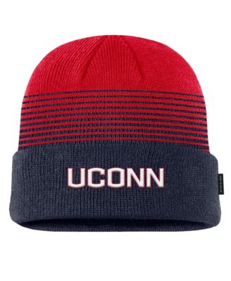 Мужская вязаная шапка Nike темно-синего/красного цвета с логотипом UConn Huskies 2026, градиентная Terra Cuffed Knit Hat