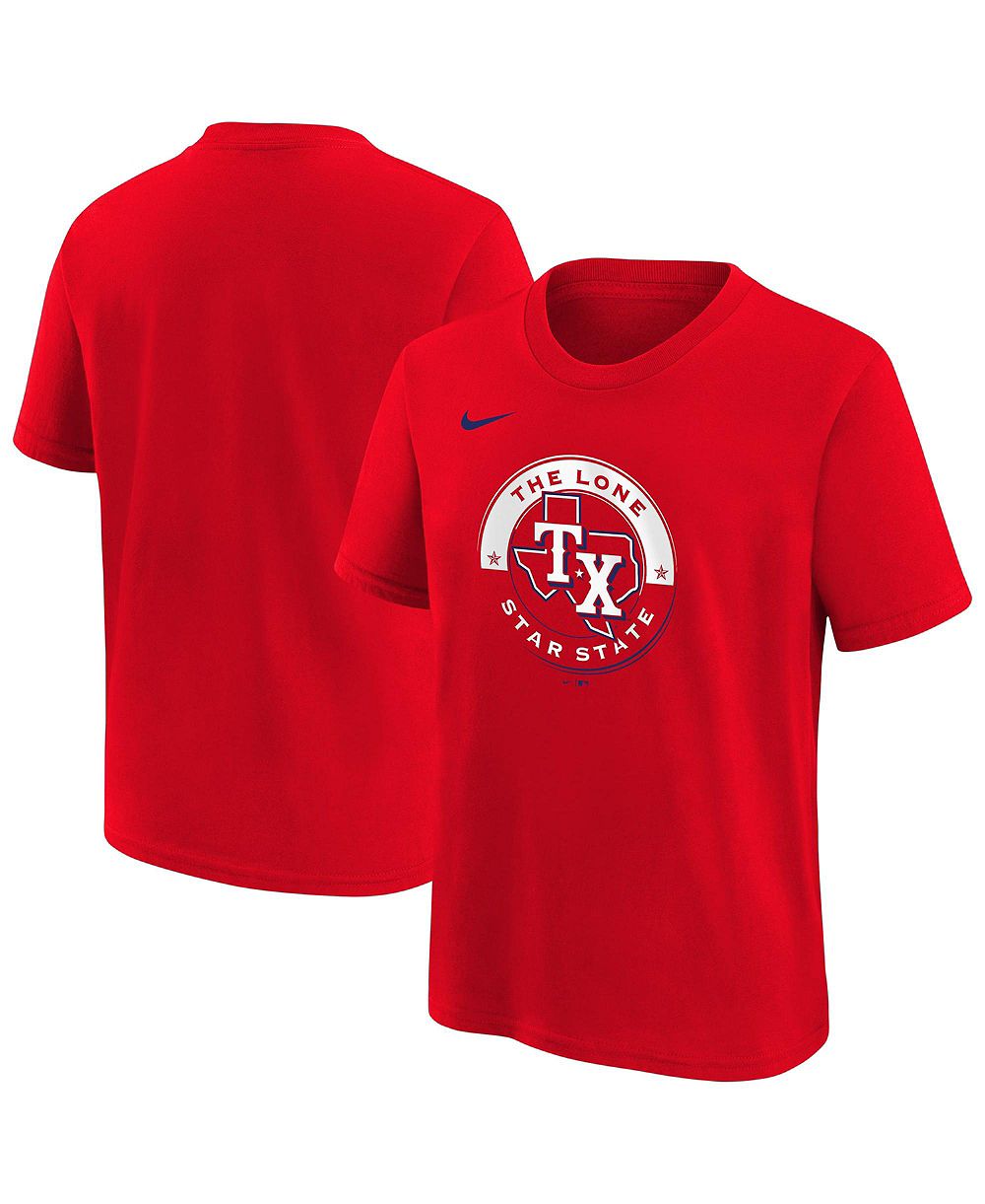 Nike Big Boys and Girls Red Texas Rangers Hometown Collection T-Shirt