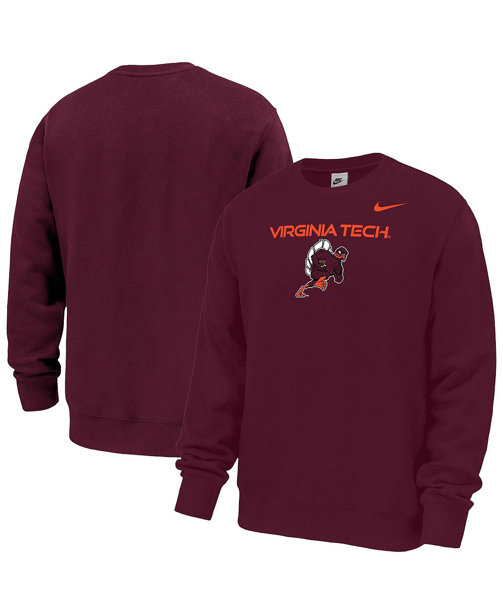 Мужская флисовая кофта Nike Maroon Virginia Tech Hokies Rushing Hokie Club