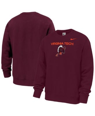 Nike Men's Maroon Virginia Tech Hokies Rushing Hokie Club Fleece Sweatshirt