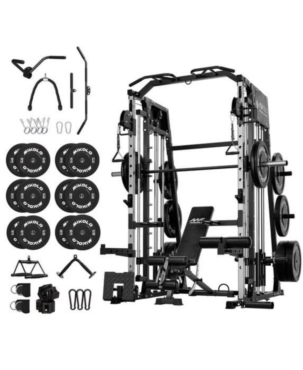 Силовая машина Mikolo Smith Machine Home Gym, стойка для приседаний с грузоподъемностью 2200 фунтов