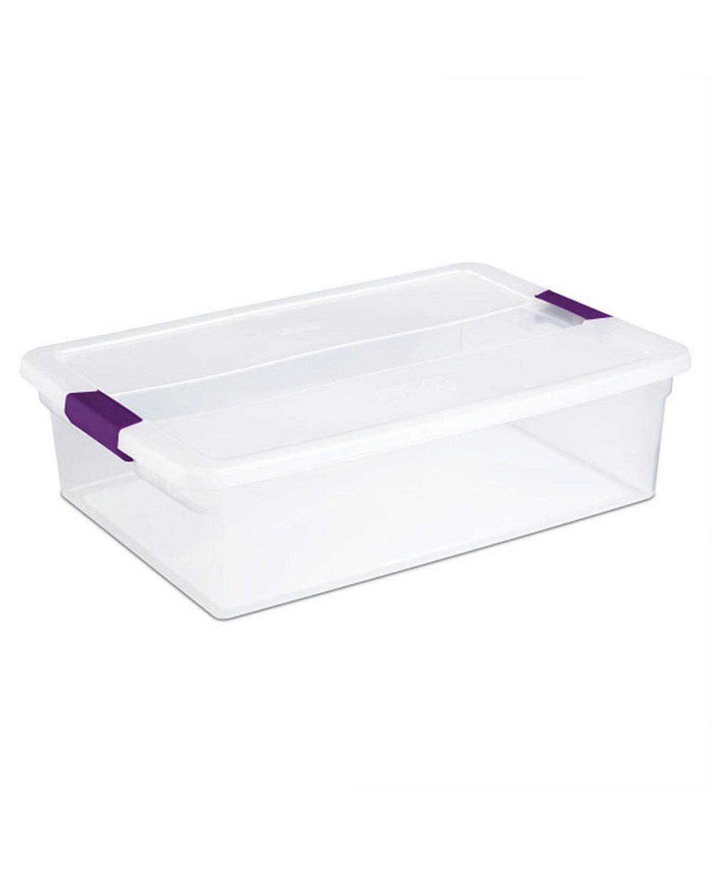 Sterilite 32 Quart Clear View Storage Container Tote w/ Latching Lid, 18 Pack