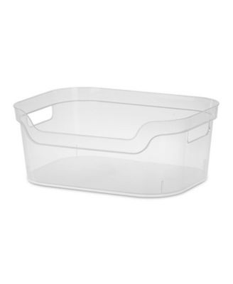 Sterilite 5.25x9.5x13 Inch Open Storage Bin w/ Carry Handles, Clear (32 Pack)