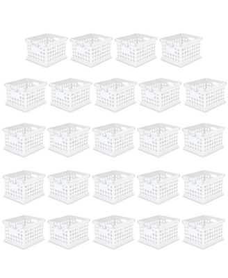 Sterilite пластиковый органайзер для хранения, открытый ящик, белый, 24 шт.