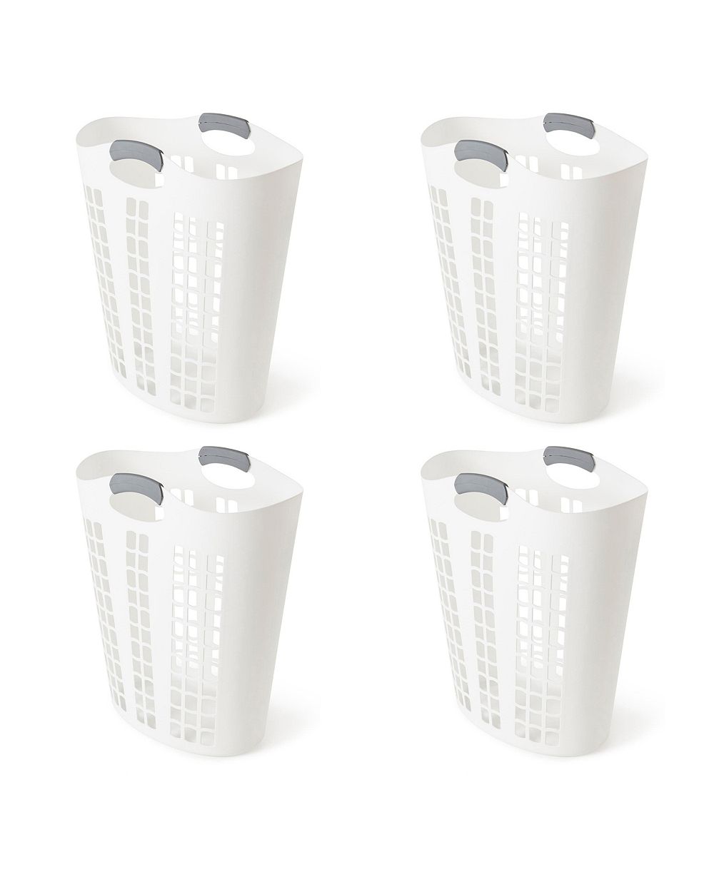 Gracious Living Easy Carry Flex 87-Liter Plastic Laundry Hamper (4 Pack)