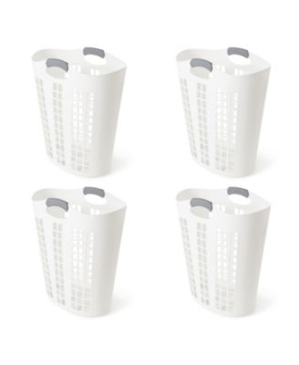 Gracious Living Easy Carry Flex 87-Liter Plastic Laundry Hamper (4 Pack)