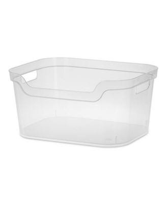Sterilite 7 x 11 x 14.25 Inch Open Storage Bin w/ Carry Handles, Clear (24 Pack)