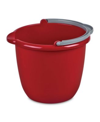 Ведро Sterilite большое 10 Qt с удобным носиком для наливания и эргономичной ручкой, красное (24 шт.)