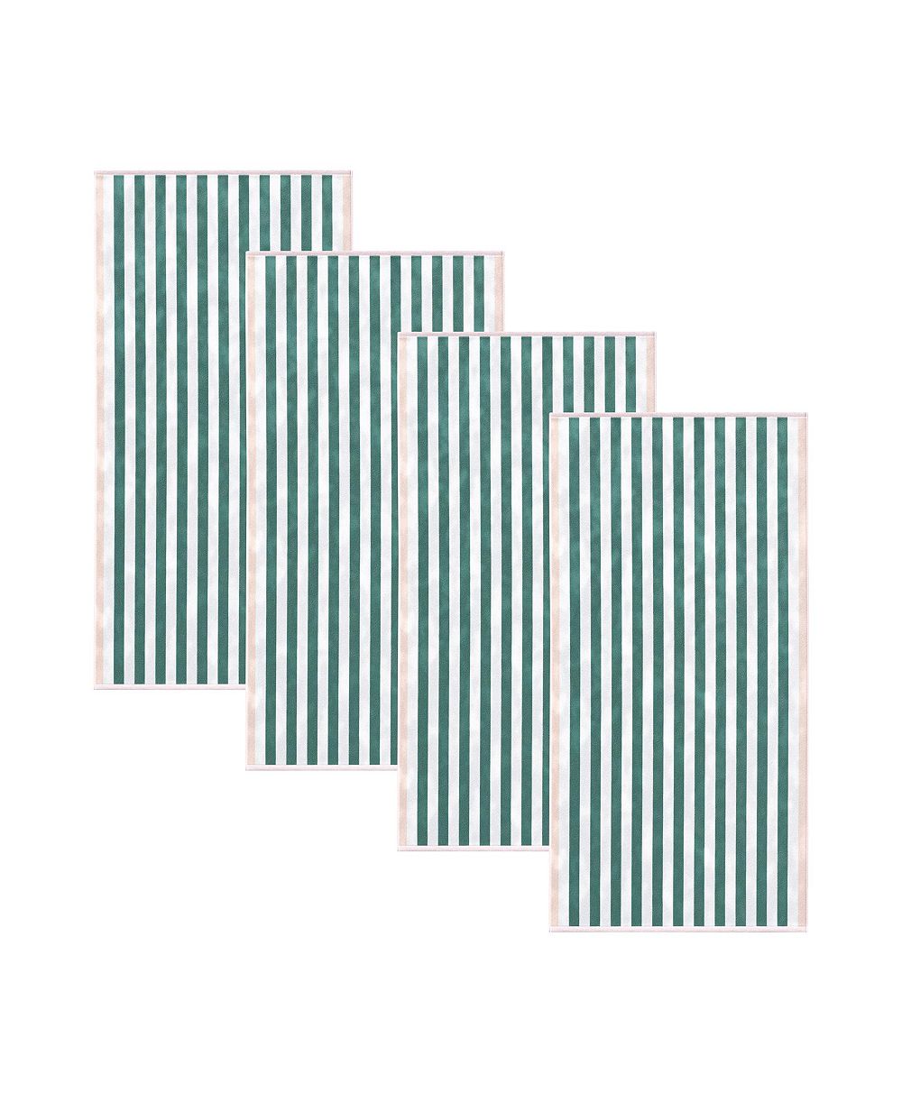 Linery & Co большое пляжное полотенце с хлопковой полосой, 4 шт., 35" x 70"