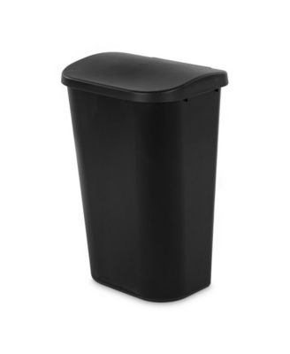 Sterilite 11.3 Gal Lift Top Lid Wastebasket Kitchen Trash Can, Black (18 Pack)