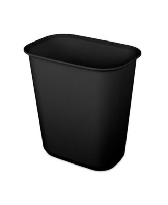Sterilite Rectangular Wastebasket 5.5 Gallon Open Top Trash Bin, 24 Pack, Black