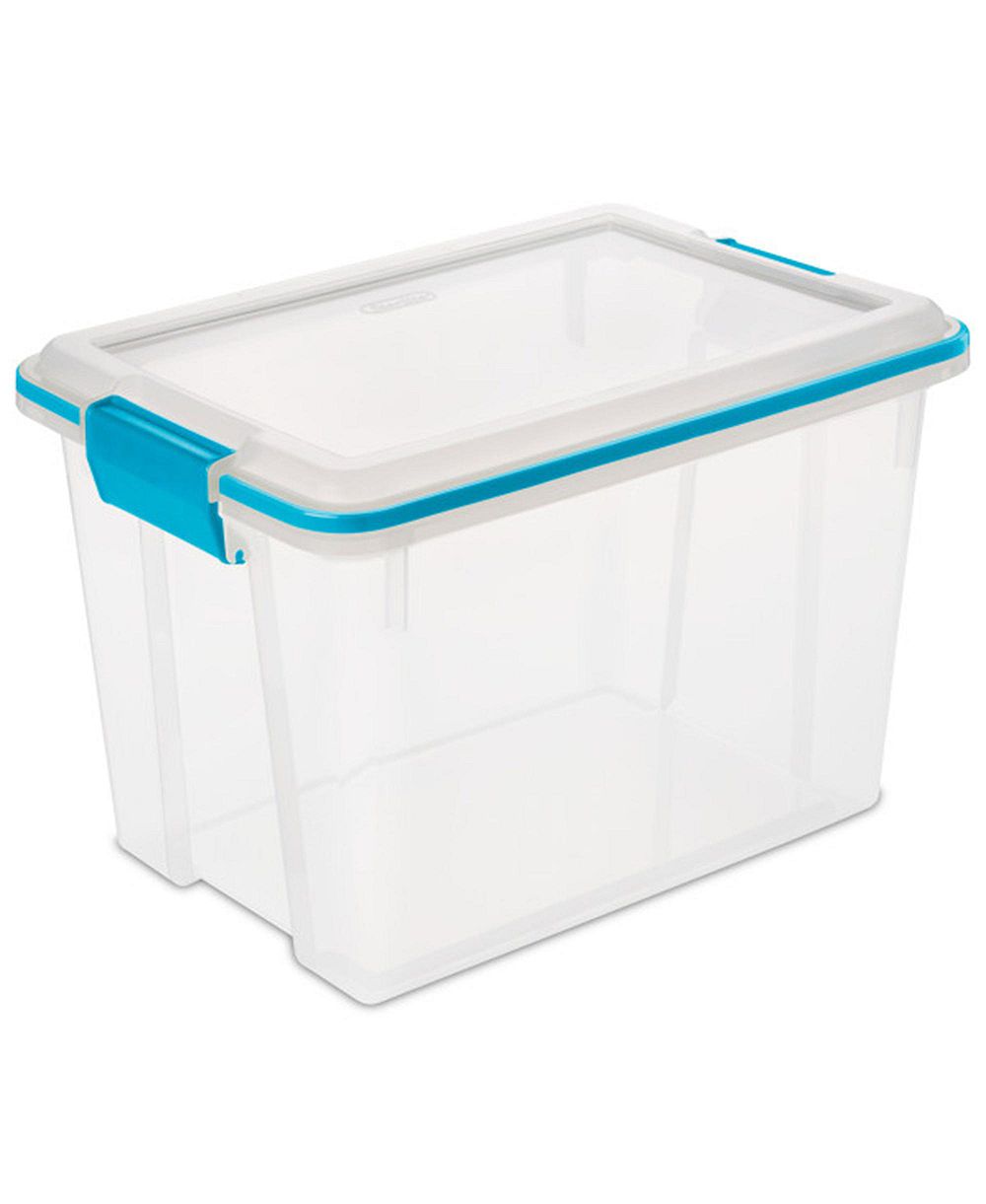 Sterilite Large 20 Qt Home Storage Container Tote with Latching Lids, (24 Pack)
