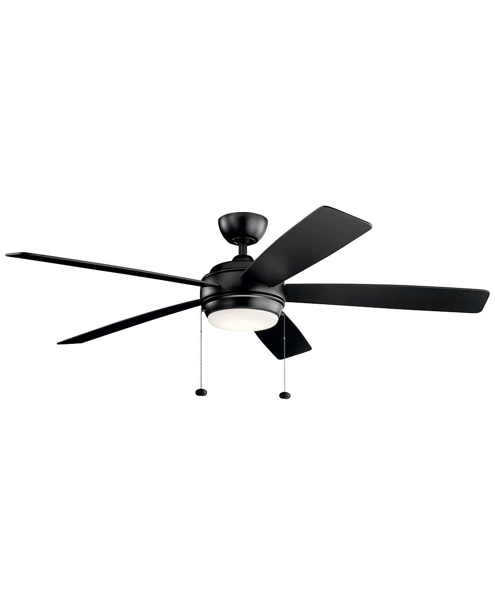 Kichler 60 Starkk Satin LED Ceiling Fan with Pull Chain