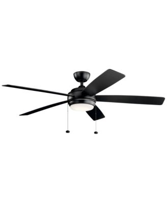 Kichler 60 Starkk Satin LED Ceiling Fan with Pull Chain