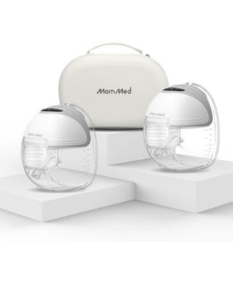 MOMMED S21 Double Wearable Breast Pump with Carrying Case - Hands-Free, Leak-Proof and Lightweight - 3 Modes, 12 Levels - Portable