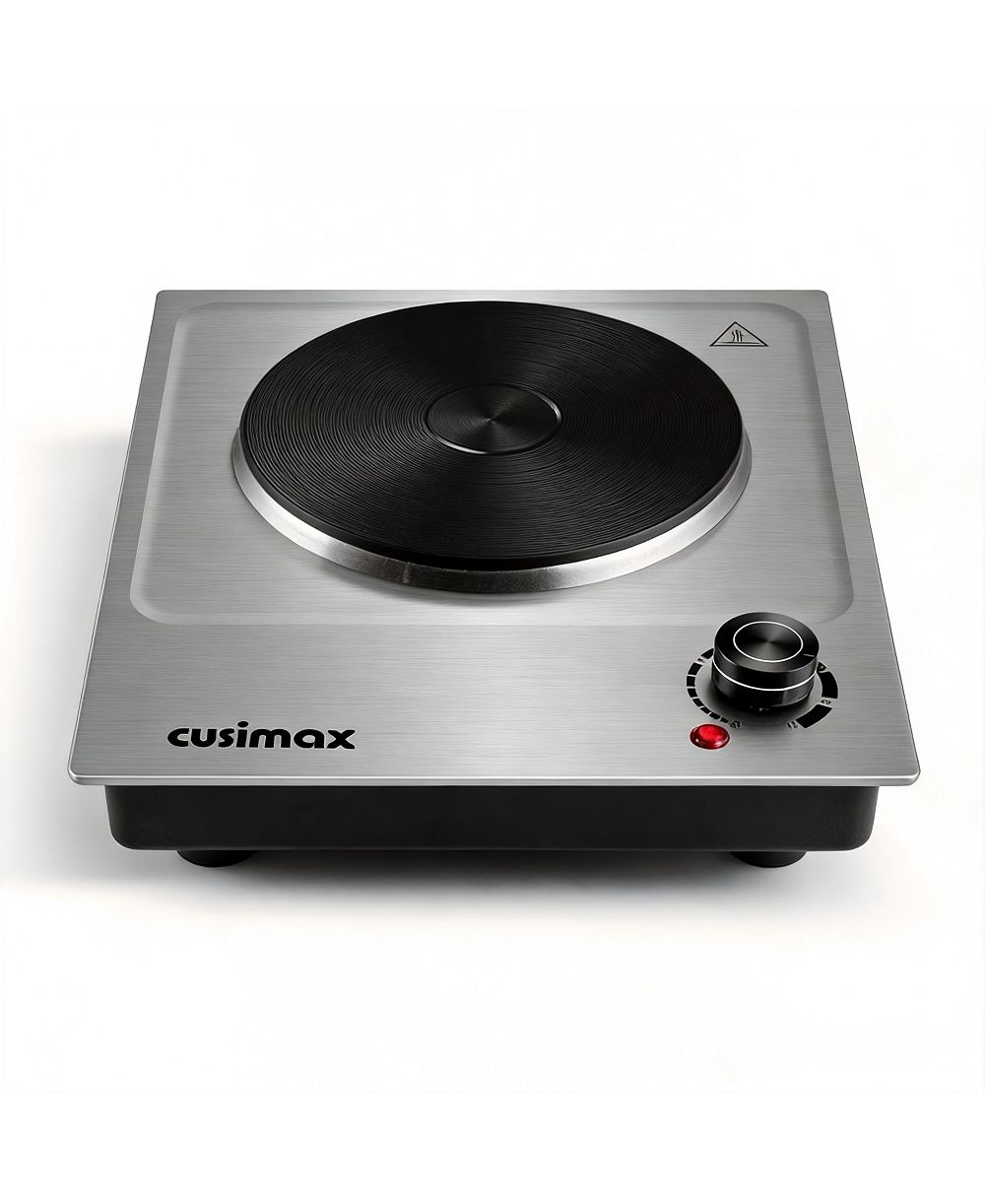 Cusimax 1500 Вт электрическая варочная панель, 11 уровней мощности, портативная столешница, горелка, легкая очистка, варочная поверхность из нержавеющей стали