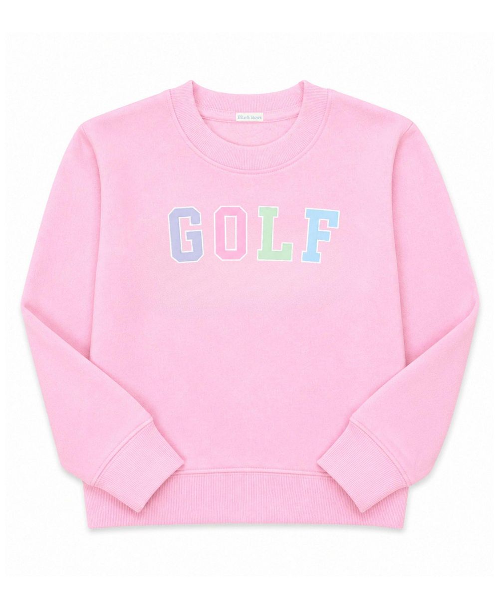 Bits & Bows Baby Girls' Golf Crewneck Long-Sleeve Sweatshirt