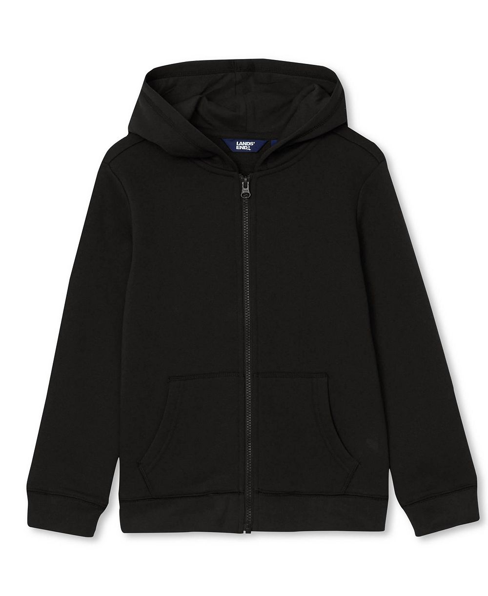 Lands' End Kids Husky Solid Fleece Zip Hoodie