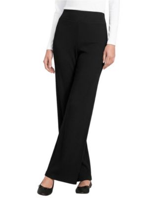 Lands' End Women's Drapey Rib High Rise Wide Leg Pants