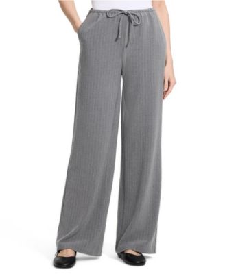 Lands' End Women's Washable Suiting Mid Rise Wide Leg Pants