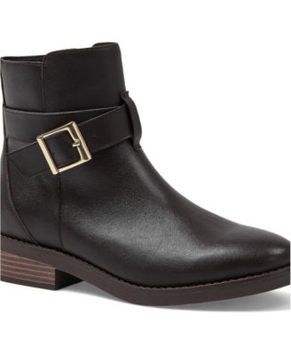 Lands' End Women's Leather Buckle Boots