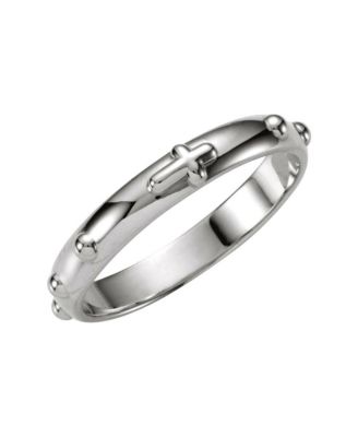 Curata Jewelry Sterling Silver 3.2mm Rosary Ring