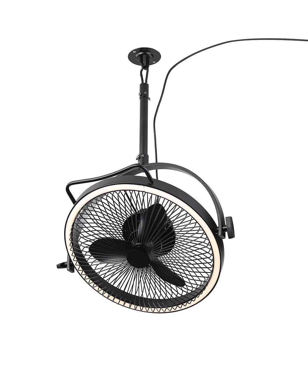 Parrot Uncle 20 Industrial Matte Rotatable Covered Outdoor Garage Ceiling Fan with Light and Remote