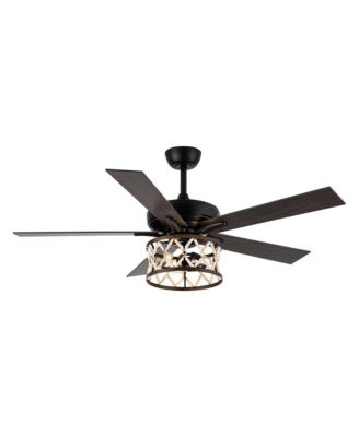 Parrot Uncle 52" Bohemian Ceiling Fan with Wood Beaded Light Kit and Remote Control
