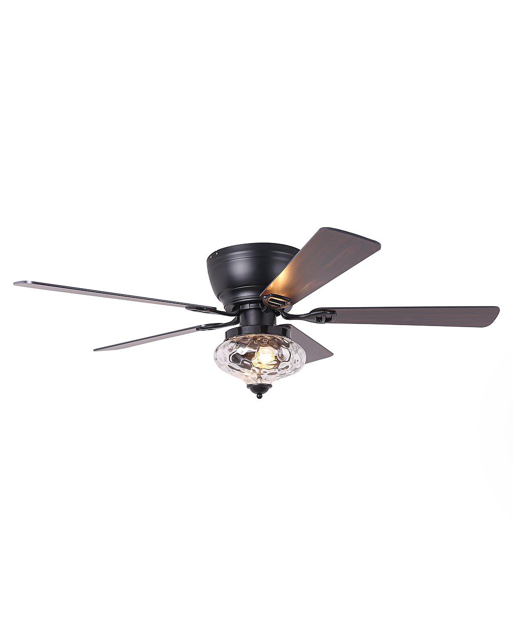 Parrot Uncle 52" Modern Matte Reversible Flush Mount Ceiling Fan with Light and Remote