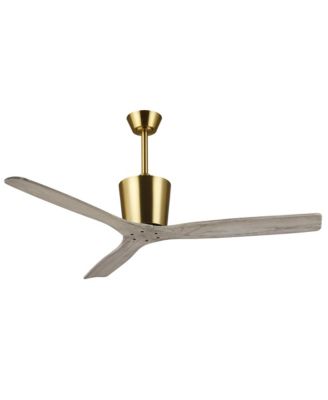Parrot Uncle 54" Modern Solid Wood Indoor Ceiling Fan with Remote and 6-Speed DC Motor