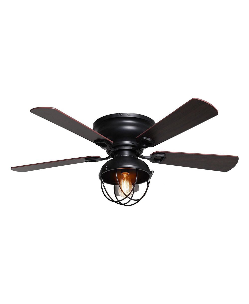 Parrot Uncle 42" Low Profile Cage Ceiling Fan with Light Kit and Remote Control
