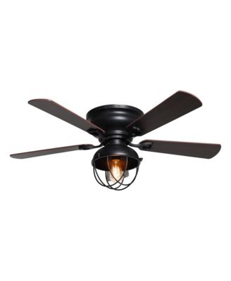 Parrot Uncle 42" Low Profile Cage Ceiling Fan with Light Kit and Remote Control