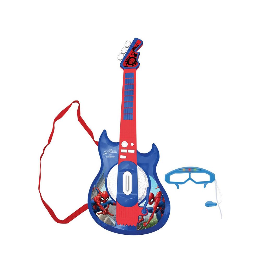 Spiderman Электронная гитара с подсветкой и микрофоном, очки, K260SP