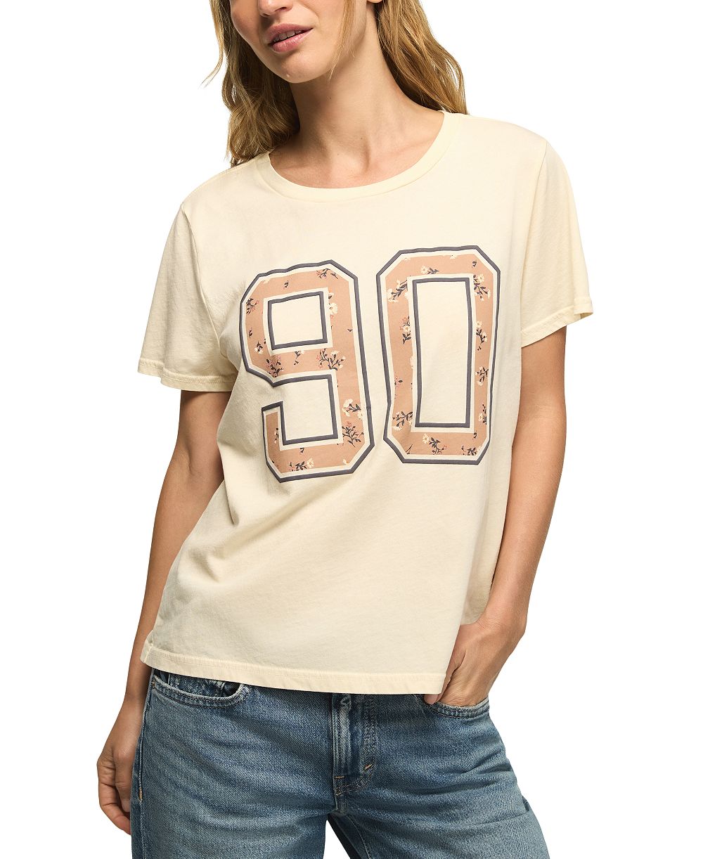 Женская футболка Lucky Brand 90 Classic с круглым вырезом и графическим принтом