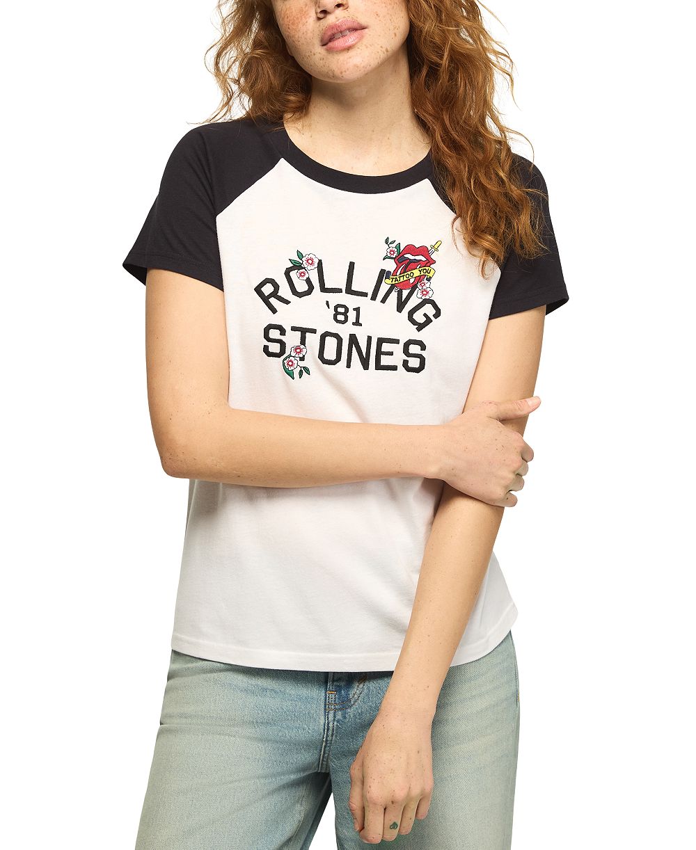 Lucky Brand Women's Tattoo You Retro Graphic Raglan T-Shirt