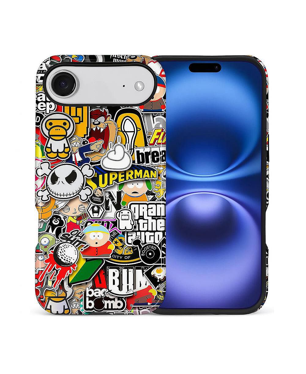 Lisen Phone Case Compatible with Apple iPhone Air, 2-Layer Durable, Stickers Bomb 2