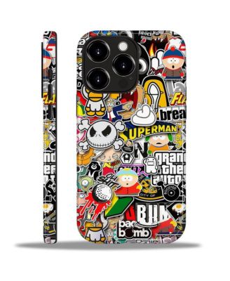Прочный двухслойный чехол для телефона LISEN Stickers Bomb 2, совместимый с Apple iPhone 16 Pro
