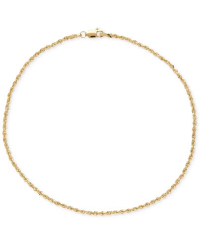 Браслет на лодыжку из тонкого шнура, 14k Gold