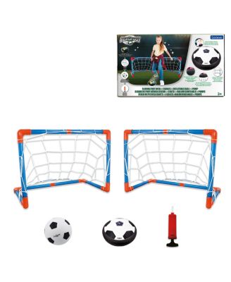 LEXIBOOK , Aerofoot Hovercraft Soccer Disc, 2 Goals, Pump and Ball, Glides Easily, Light Effects, Rechargeable, JG981