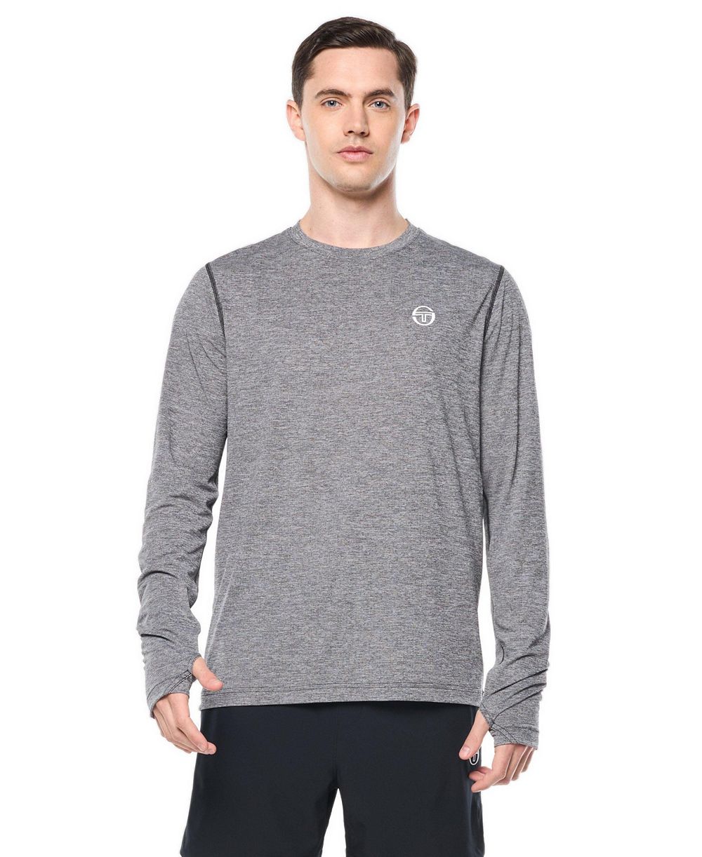 Sergio Tacchini Men's Affondo Long-Sleeve Regular-Fit Crewneck T-Shirt