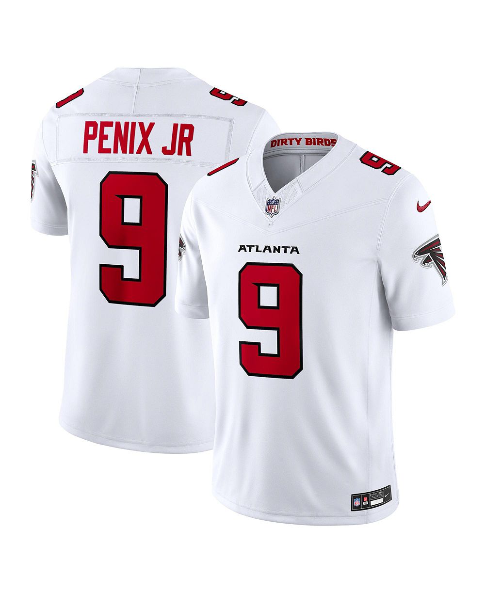 Мужская ограниченная версия джерси Nike Michael Penix Jr. White Atlanta Falcons Vapor F.U.S.E. Stitched