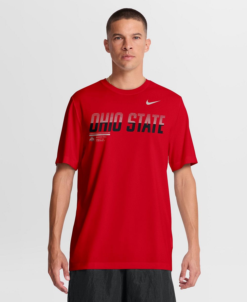 Мужская футболка Nike Scarlet Ohio State Buckeyes Sideline Legend Dri-FIT