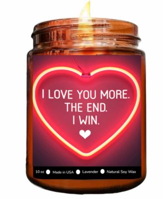 Lovery I Love You More Lavender Scented Soy Wax Candle, 10oz