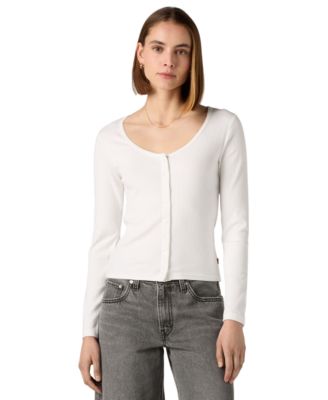 Levi's женская длинная рубашка на пуговицах с длинным рукавом модель Austen