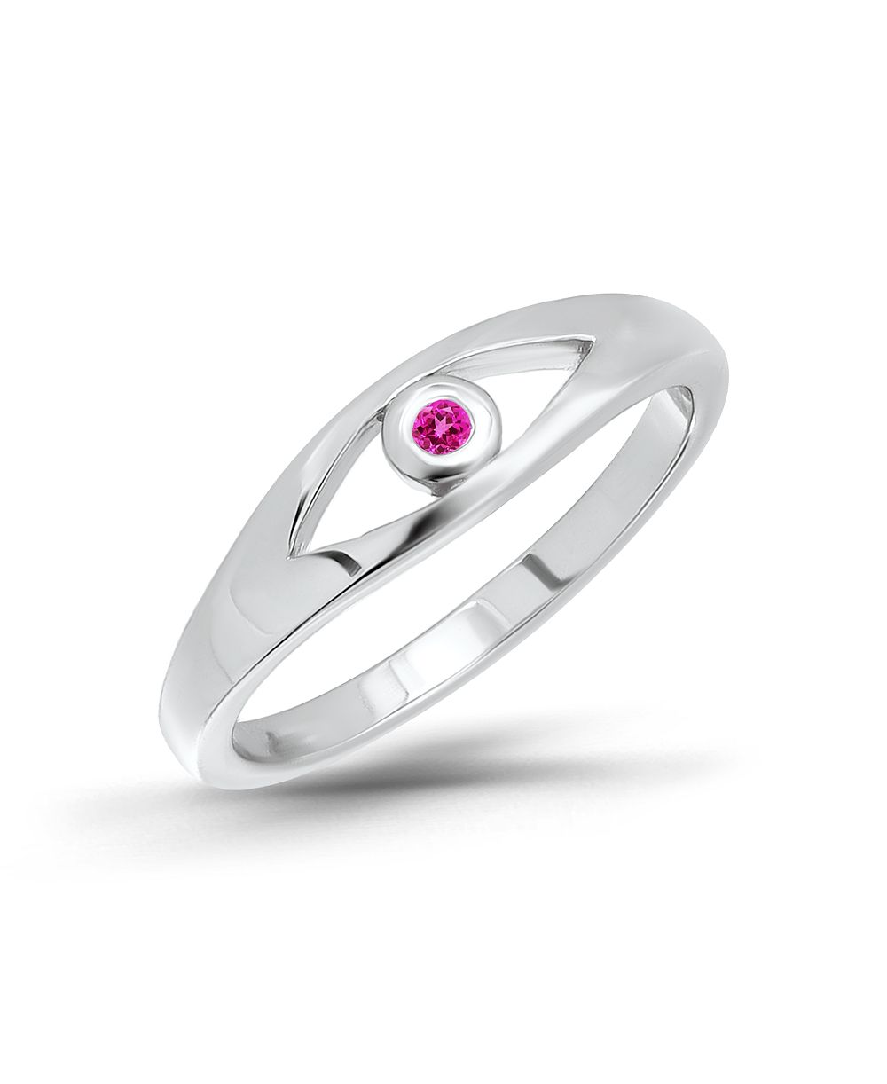 Macy's Cubic Zirconia Evil Eye Pinky Ring