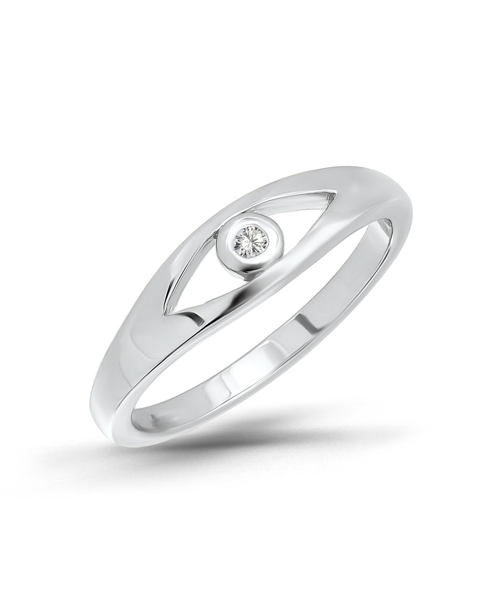 Серебряное кольцо Macy's с кубическим цирконием для стекинга