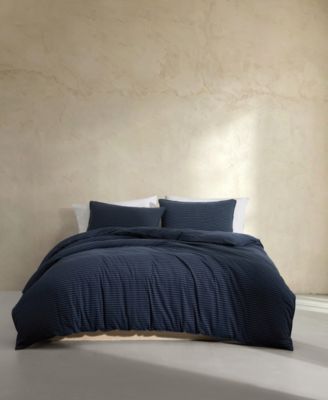 Calvin Klein Chalk Stripe Jersey 3-Piece Duvet Set, King